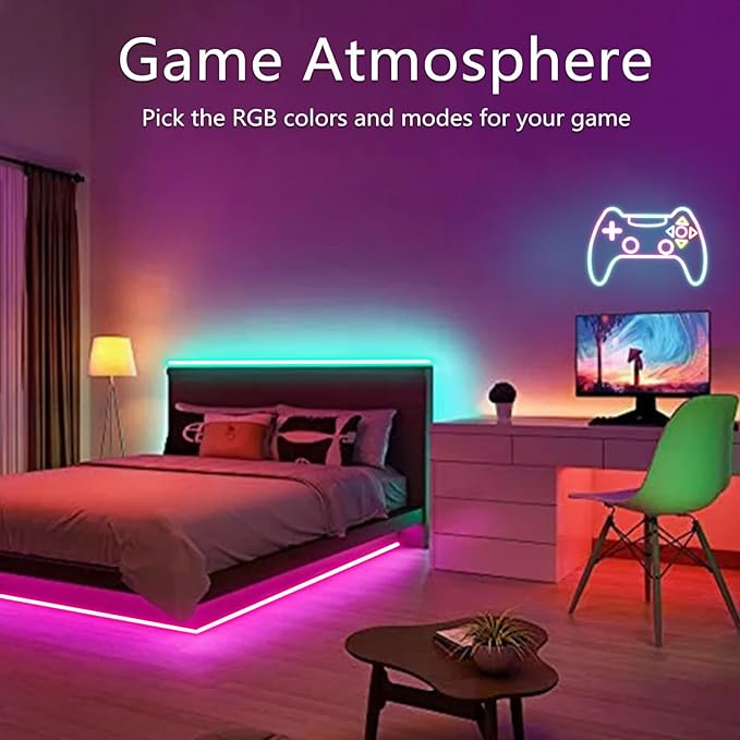 80FT Neon Rope Lights,Flexible Led Rope Light Control with App/Remote,Multiple Modes,Music Sync,IP65 Outdoor RGB Led Strip Lights Waterproof