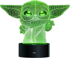 MOSSOM 2 Bases 5 Patterns Star Wars Gifts 3D Illusion Lamp - Star Wars Toys LED Night Light for Kids Room Decor, 7 Color Change, Cool Gifts for Men, Women, Boys, Girls