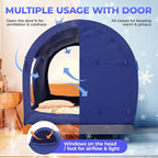 Alvantor Bed Canopy Bed Tents Dream Tents Privacy Space Twin Size Sleeping Tents Indoor Pop Up Portable Frame Curtains Breathable Grey Cottage (Mattress Not Included) Reducing Light