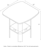Furinno Simple Design End Table, 2-Pack, Espresso