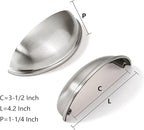 khtumeware 2 Pack 3-1/2" Drawer Pulls Brushed Satin Nickel Cabinet Cup Pulls Kitchen Hardware Cabinet Handles Drawer Handles Knobs 3.5 inch Hole Center