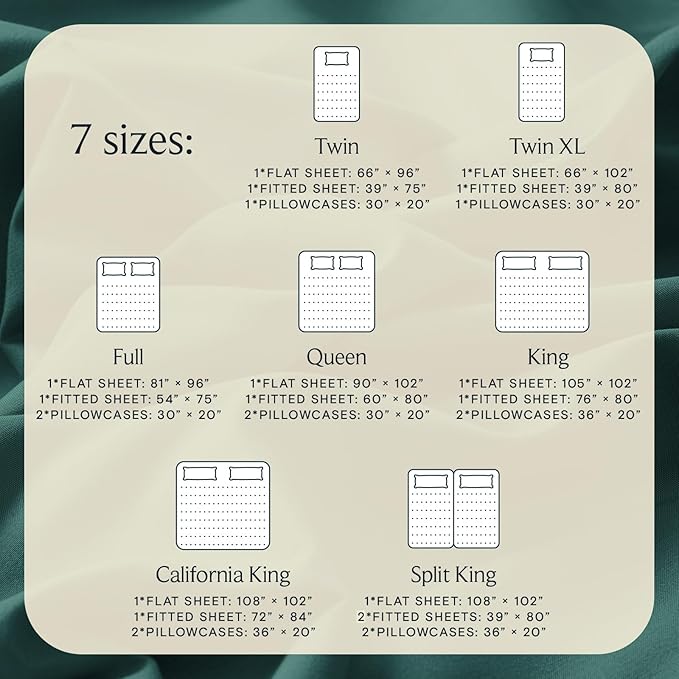 LuxClub 4 PC Full Sheet Set, Breathable Luxury Bed Sheets, Deep Pockets Wrinkle Free Cooling Bed Sheets Machine Washable Hotel Bedding Silky Soft - Emerald Full