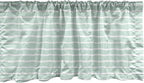 Ambesonne Pastel Window Valance Pack of 2, Horizontal Wavy Lines White Striped Abstract Soft Toned Nautical Art Display, Rod Pocket Curtain Valances for Kitchen Bedroom, 54" X 18", Almond Green White