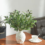 5 PCS 18 Inch Olive Tree Branches Greenery Stems Artificial Plants Faux Olive Branch for Vase Realistic Green Stem Home Decor Indoor