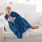 Utopia Bedding Fleece Blanket Throw Size Royal Blue 300GSM Luxury Anti-Static Fuzzy Soft Microfiber Blanket for Couch, Sofa and Bed (60x50 Inch)