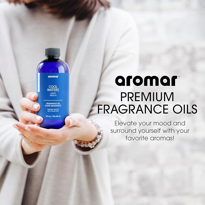 AROMAR Premium Fragrance Oil, Long-Lasting, Reinvigorating Uplifting Aroma for Aromatherapy, & Household Uses. Assorted Scents 8oz