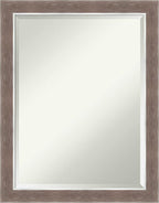 Amanti Art Brown Bathroom Mirror for Over Sink, 27x21 Noble Mocha Rectangle Vanity Mirror, Medium Casual Frame, Hangs Horizonally and Vertically, Bathroom Wall Decor, Beveled Edge