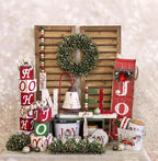 Boston International Christmas Metal Hanging Blocks Sign, 23.5-Inches, Ho Ho Ho