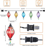 Vigdur Multicolor - Decorative String Lights Plug in with 10 Bulbs Connectable, Indoor Outdoor Patio Lights for Party Wedding Bedroom Bistro Cottagecore Decor