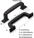 Khtumeware 6 Pack 3 Inch Cabinet Handles Oil Rubbed Bronze Pulls for Drawers, Kitchen Cabinets, Cupboards - Hardware Handles