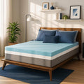 Sure2Sleep Gel Swirl Memory Foam Mattress Topper - 3 Inch, Pressure Relieving, Cooling Comfort - Made in The USA & CertiPUR-US Certified - Softens Firm Beds and Extends Mattress Life - King Size