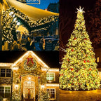 Battery Operated String Lights, 50 LED 18ft Christmas Lights Mini Lights with Timer & 8 Modes, for Christmas Tree Wreath Party Wedding Thanksgiving Decoration, Warm White