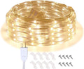 3000K Warm White Rope Lighting, 33ft Flat Flexible LED Strip Lights, Waterproof and Extendable Decor Lights for Garden Patio pergola Yard Christmas Holiday Activities
