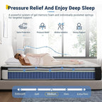 Avenco Full Mattress, 12 Inch Hybrid Mattress with Gel Memory Foam, Bamboo Charcoal and Individually Pocket Innerspring Mattress in a Box for Motion Isolation, Edge Support, CertiPUR-US Certified