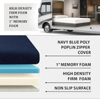 Foamma 10” x 35” x 79” Water Resistant Gel Memory Foam RV Bunk Mattress, Firm High Density Foam Base, Comfortable and Durable Polyester Cover, Truck, Camper, Travel Trailer, Made in USA