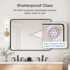 USHOWER Black Bathroom Mirrors for Over Sink 30 x 40 Inch, Metal Frame Rectangle Vanity Mirror, Modern Farmhouse, Wall Mounted for Bedroom, Living Room, Entryway Remodel & Upgrade