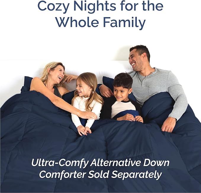 Queen 6 Piece Sheet Set - Comfy Breathable & Cooling - Ultra-Soft Hotel Luxury Bedding Set with 8-16 Inch Deep Pockets - 1 Flat & 1 Fitted Sheet & 4 Pillowcases - Wrinkle Free & Easy Care - Navy Blue
