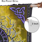 Viking Blackout Curtains Scandinavian Pirate Totem Mythology Golden Tree of Life Printed Curtain Bedroom and Living Room Decoration Blackout Curtains W42 * L54 Inch