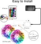 dalattin Bluetooth Led Lights for Bedroom 100ft,Smart Led Strip Lights with App Control Remote Control, RGB LED Light Strips,Music Sync Color Changing Room Decoration Party, (2 Rolls of 50ft)