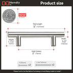 homdiy | 50 Pack 3in Hole Centers | Cabinet Handles Nickel Drawer Pulls Stainless Steel, Bar Handle Pull with Brushed Nickel Finish | Kitchen Cabinet Hardware/Dresser Drawers 201SN