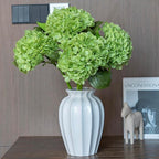 4Pcs Green 22 inch Lifelike Artificial Hydrangea, Large Real Touch Flowers Artificial Flowers Dry Flowers Outdoor Wedding Christmas Office Family Party Living Room Table Decoration