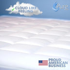 Queen Mattress Topper and Pad Cover Extra Thick Luxury Down Alternative Pillow Top Cooling Bed Topper Ultra Plush and Hypoallergenic Mattress Protector 18 Inch Deep Pocket