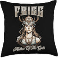 Nordic Vikings Legends Old Norse Mythology Gods Frigg Nordic Scandinavian Legends Old Norse Mythology Gods Throw Pillow, 18x18, Multicolor