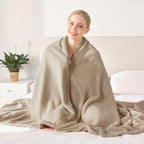 BEAUTEX Fleece Throw Blanket for Couch Sofa or Bed Throw Size, Soft Fuzzy Plush Blanket, Luxury Flannel Lap Blanket, Super Cozy and Comfy for All Seasons (Ivory, 50" x 60")