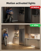 16inch Under Cabinet Lighting, 6Pack Rechargeable Motion Sensor Light Indoor, Magnetic Closet Lights with Dimmable & 3 Color Temps, Wireless Under Counter Lights for Kitchen, Stairs