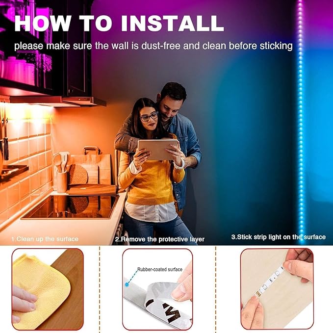 phopollo Bluetooth 24V Led Strip Lights 400ft (4 Rolls of 100ft), Color Changing LED Lights for Bedroom, Kitchen Decor, App Control and Music Sync