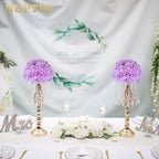 NUPTIO Flower Ball Arrangement Bouquet: 10 Pcs 11.8 inch Diameter Light Purple Rose Fake Flowers Balls for Wedding Centerpiece Decorations Artificial Flower Centerpieces for Tables