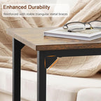 AMHANCIBLE C Shaped Side Table, End Tables Living Room Set of 2, Slide Under Couch Table for Sofa, TV Trays for Bedroom, Small Space, Rustic Brown HET02CBR