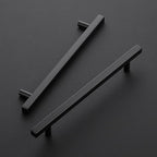 Ravinte Black Cabinet Handles 20 Pack 7-1/2 inch Matte Black Square Cabinet Pulls Black Kitchen Hardware 10 inch Overall Length Black Kitchen Drawer Pulls