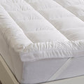 Great Bay Home Twin Mattress Topper. Thick, Elastic Corner Mattress Protector and Cover. Ultra-Soft Pillowtop Mattress Pad. Fits Mattresses Up to 18" (Twin, White)