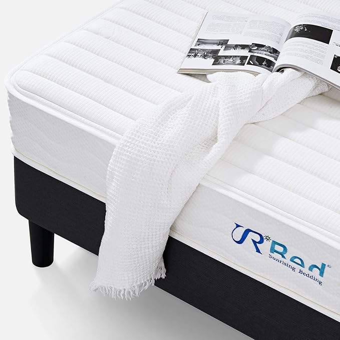 10 Inch Full Size Latex Mattress in a Box, Hybrid Natural Organic Mattress Medium Firm Feel Memory Foam and Individual Pocket Springs, CertiPUR-US, 120-Night Free Trial, 20-Year Warranty