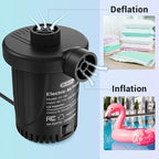 Air Pump for Inflatables: AC 110V Air Mattress Pump with 3 Nozzles - Quick-Fill Electric Inflator Deflator for Inflatable Pool Raft Bed Boat Floats Swimming Rings Yoga Balls