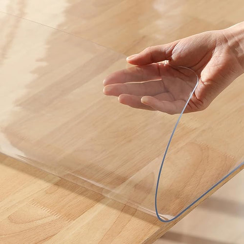 12 X 36 Inch Clear Plastic Desk Pad Office Desk Blotter Dining Table Protector Tablecloth Mat Wooden Furniture Coffee Glass End Side Table Anti-scratch Protection Countertop Cover Waterproof PVC Vinyl
