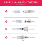 UltraPro LED Rope Lights, 25ft Classic Clear Rope, Cool White Light 5000K, Indoor/Outdoor, Flexible, Linkable, Durable, Outdoor, 54843 (Pack of 6)