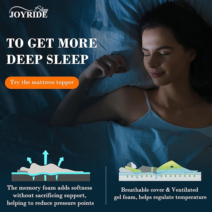 3 Inch California King Mattress Topper, Memory Foam Bed Topper with Removable Cover, Cooling Gel & Soft & Pain Relief & Breathable, CertiPUR-US & Oeko-Tex Certified