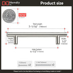 homdiy 400 Pack Cabine Handles Brushed Nickel Drawer Pulls - HD201SNB Cabinet Hardware 4.5in Hole Centers Cabinet Pulls for Kitchen Cabinets