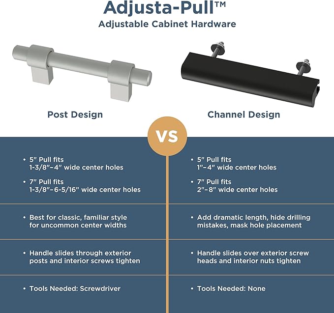 Franklin Brass Adjusta-Pull (10-Pack) Adjustable Drawer Pulls | Fits 1-3/8 to 6-5/16 Inch Hole Centers | Satin Nickel Cabinet Handles| Francisco P44365-SNM-B2