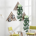 Artificial Hanging Rose Plant 4Pieces 3.3Ft Faux Ivy Plants Fake Outdoor Flowers Vines,UV Resistant for Wedding, Home, Office, Arch,Arrangement Decoration (White)