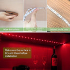 2m/6.6FT Battery Powered Led Strip Lights, LED Strip with 24 Keys Remote Control, RGB Led Rope Lights for Party and DIY Decoration