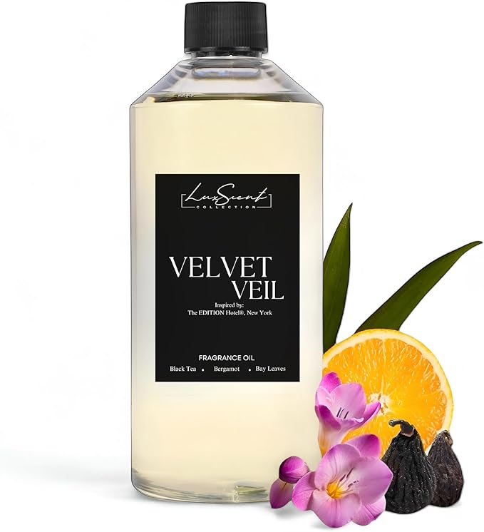 Aroma Diffuser Oil 500ML Velvet Veil - Waterless Essential Oil for diffusers - Luxury Hotel Fragrance - Oils for Aromatherapy - Fits in Any Diffuser (500ML, Velvet Veil)