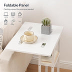 HOOBRO Foldable End Table, C Shaped Side Table with Storage Shelf, Small Snack Table Suitable for Living Room Bedroom Small Spaces, Easy Assembly, White WW29SF01