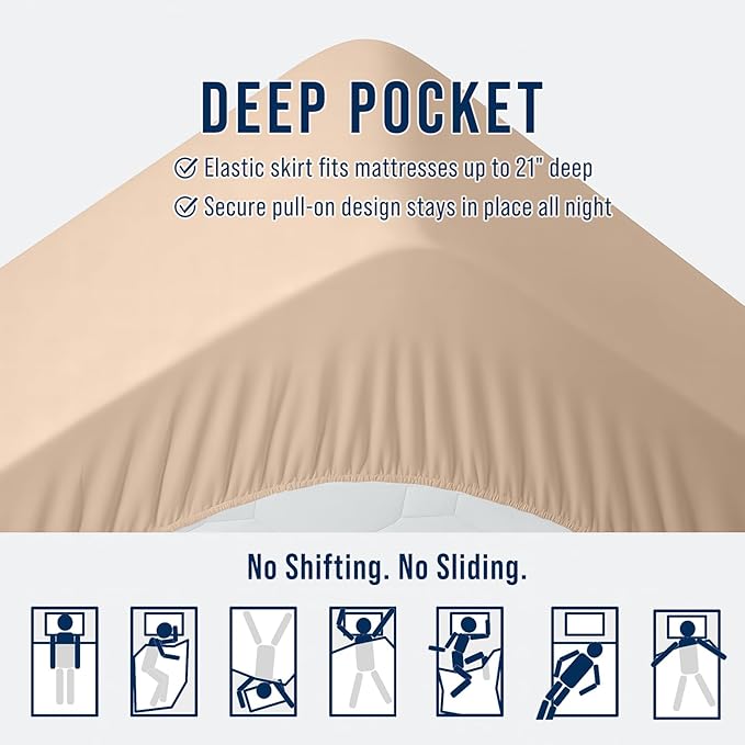 OLANLY Full Quilted Fitted Mattress Pad – Soft Pillow Top Mattress Topper, Down Alternative Fill, Cooling Comfort Breathable Mattress Cover, Machine Washable Deep Pocket Mattress Protector, Beige