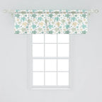 Ambesonne Turtles Window Valance, Illustration of Repeating Motifs of Animal Print in Assorted Tones, Curtain Valance for Kitchen Bedroom Decor with Rod Pocket, 42" x 18", Seafoam and Grey Yellow