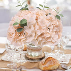 AVIVIHO 65pcs Champagne Fake Flowers Hydrangea Artificial Flowers Bulk Realistic Hydrangeas Silk Flowers with Stems for Arrangement Home Weddings,Centerpieces,Party Arch Backdrop Decorations