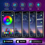 50Ft Outdoor LED Strip Lights Waterproof,Music Sync RGB IP68 Outside Led Light Strips Waterproofs with App and Remote,Exterior Led Rope Lights Waterproof for Deck,Balcony,Roof,Garden,Pool