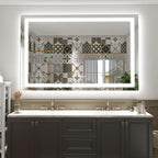 77x 36 inch Large Lighted Bathroom Mirror for Wall, LED Illuminated Vanity Mirror with Lights, Dimmable, Anti-Fog, ETL Listed (Backlit and Front Lighted)